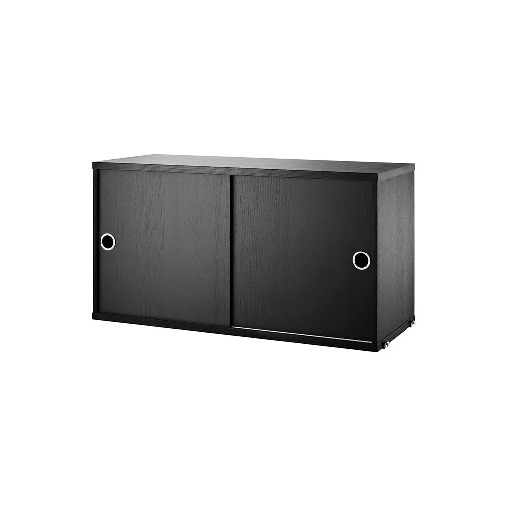 String Shelving - Sliding Door Cabinet