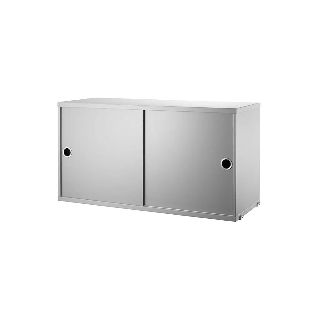 String Shelving - Sliding Door Cabinet