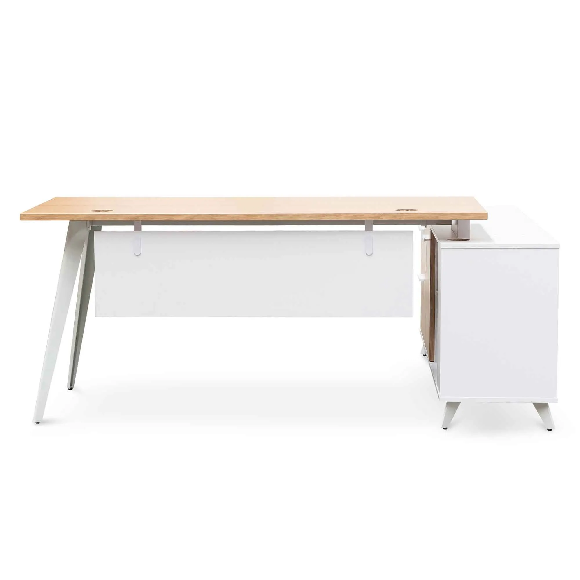 Stylus 160cm Left Return Executive Office Desk - Natural