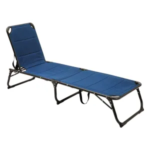 SUNNYFEEL Folding Lounge Chair Patio Chaise, Outdoor Portable Sun Lounger, Folding Camping Cot, with Adjustable Backrest and Removable Pillow for Outside Beach, Sunbathing, Pool, Lawn, Deck