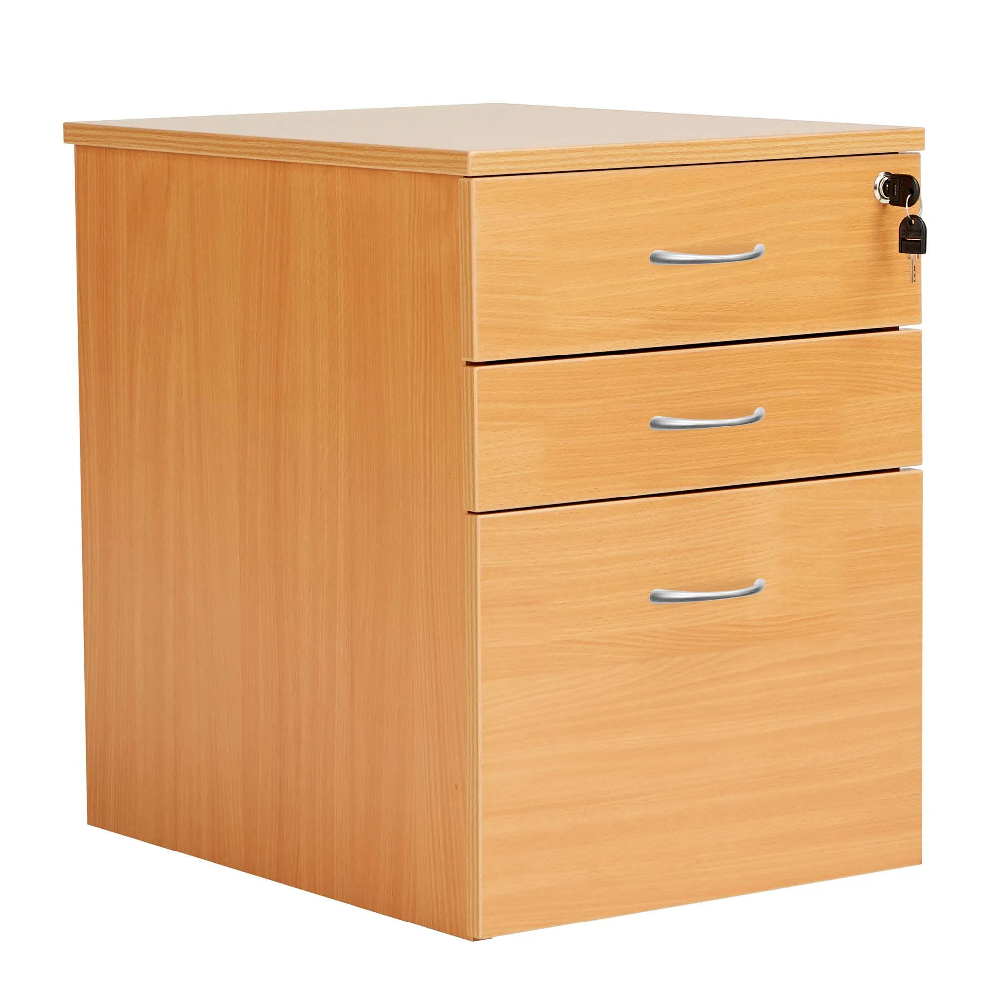 TC Wooden Desk High Mobile Pedestal