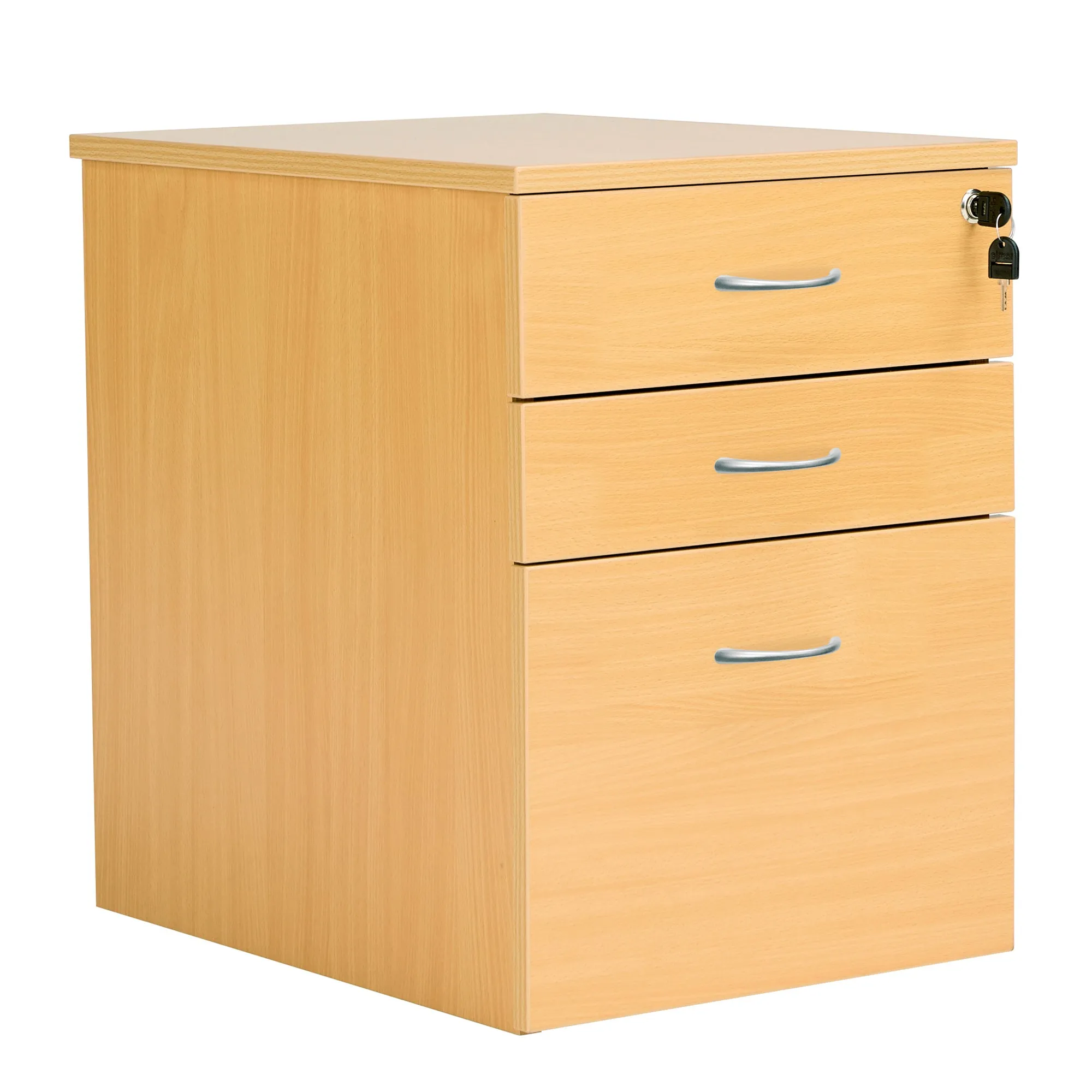 TC Wooden Desk High Mobile Pedestal