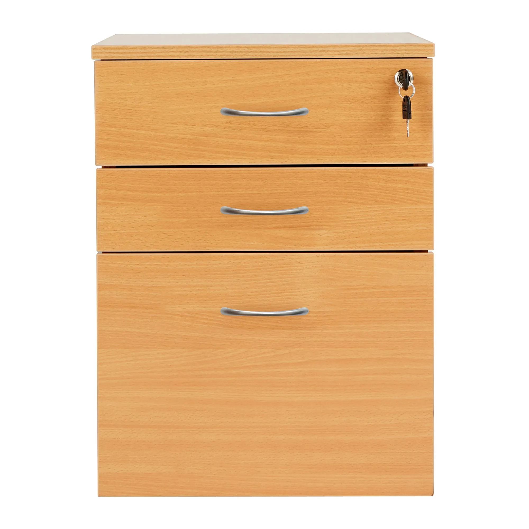 TC Wooden Desk High Mobile Pedestal