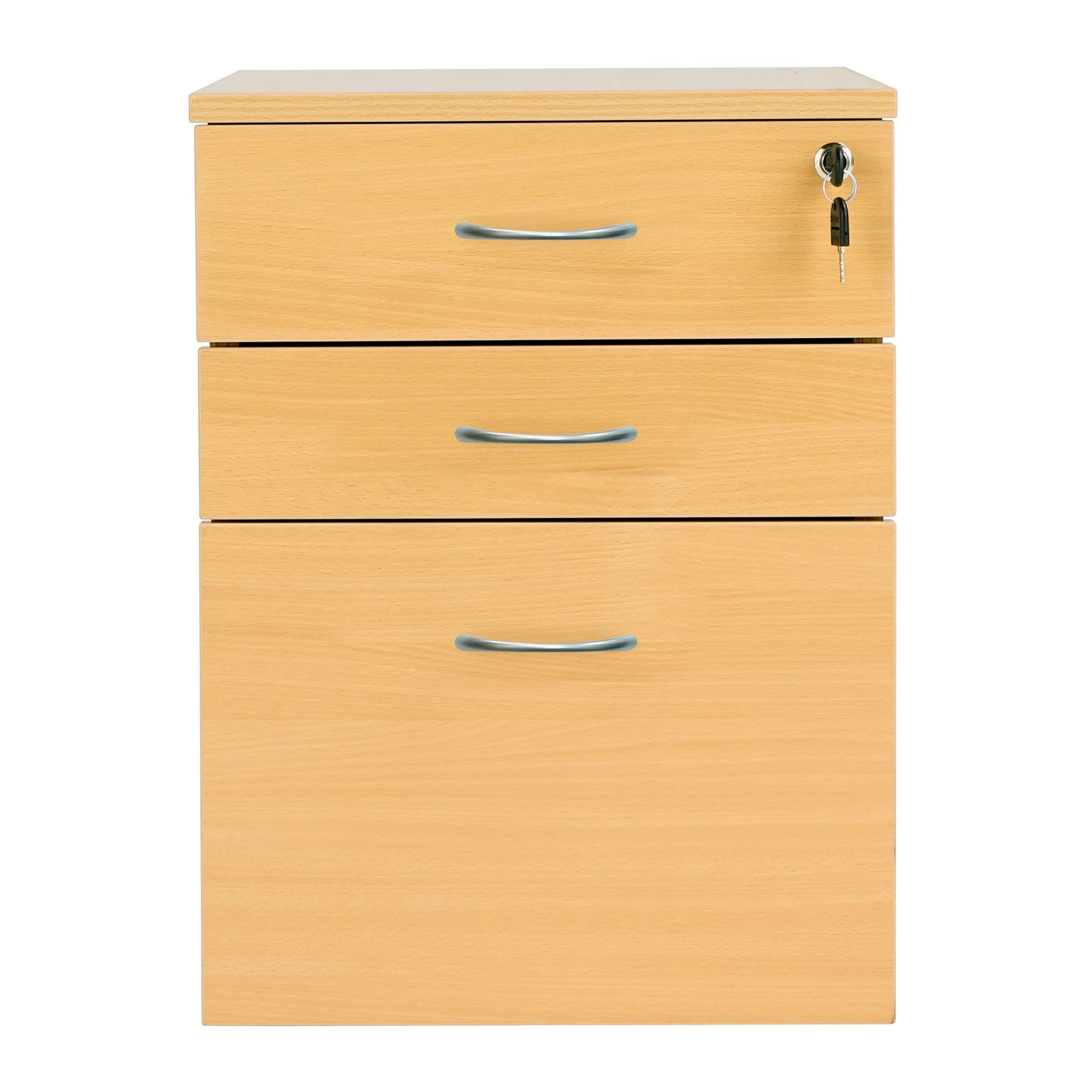 TC Wooden Desk High Mobile Pedestal