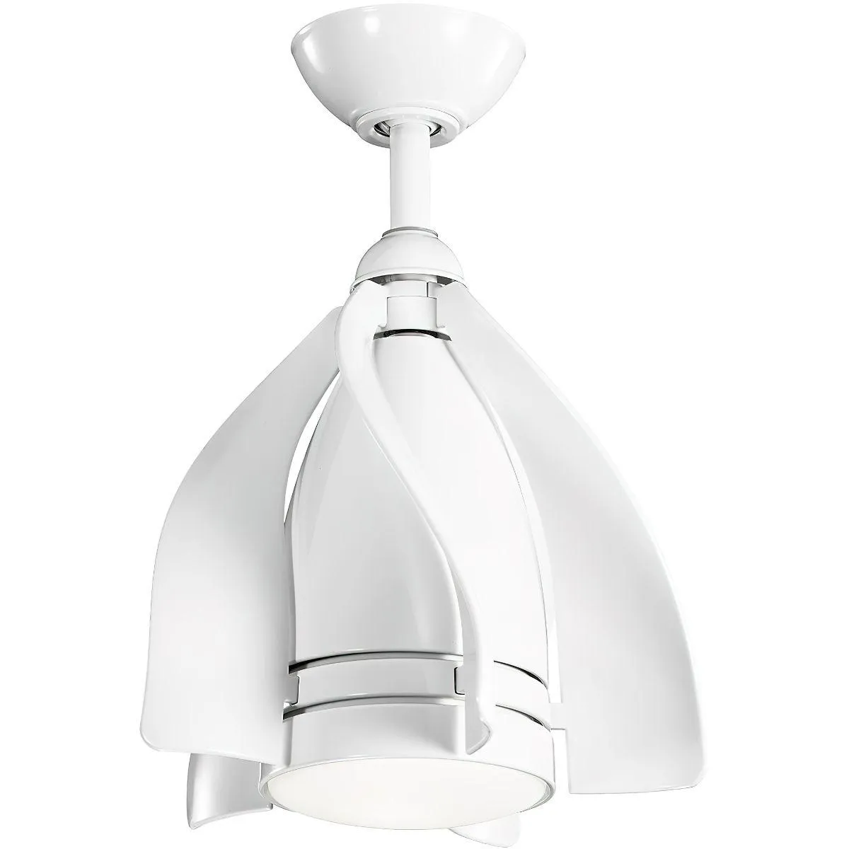 Terna 15 Inch White Modern LED Ceiling Fan with Remote