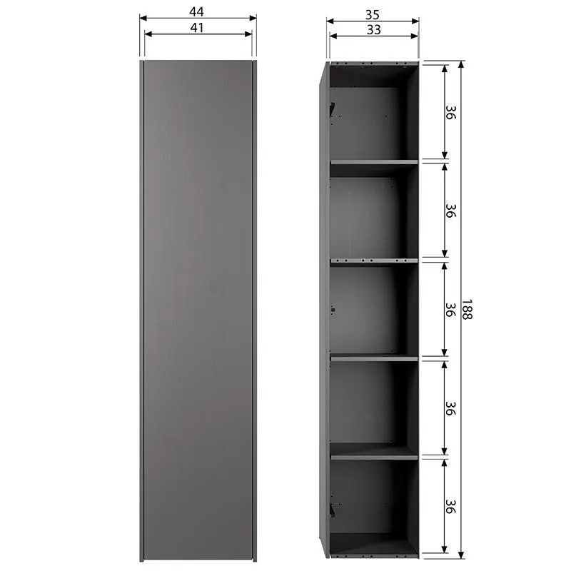 Teun Black Storage Cabinet