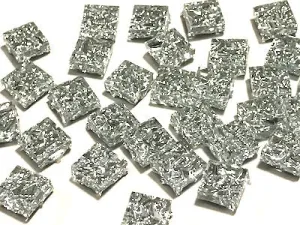 Textured Silver Mirror Tiles - 1 cm