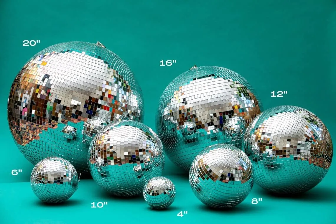 The Decor Affair 1 Pcs Disco Ball with Hanging Swivel,Mirror Ball (Multiple Sizes) (10 Inch) Decoration.