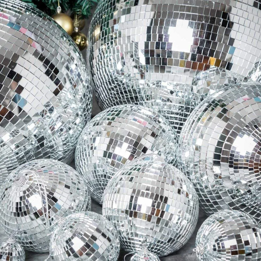 The Decor Affair 1 Pcs Disco Ball with Hanging Swivel,Mirror Ball (Multiple Sizes) (10 Inch) Decoration.