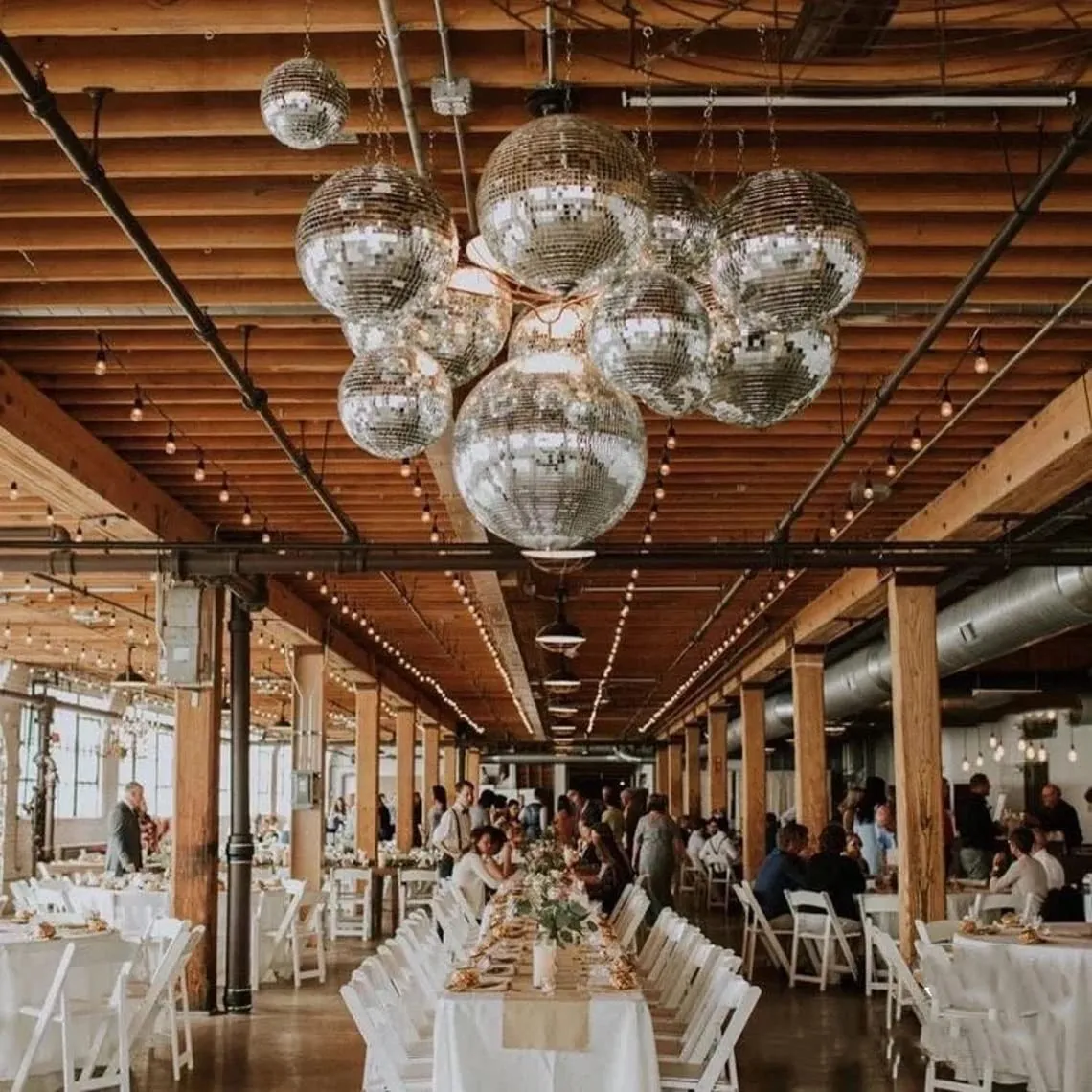 The Decor Affair 1 Pcs Disco Ball with Hanging Swivel,Mirror Ball (Multiple Sizes) (10 Inch) Decoration.
