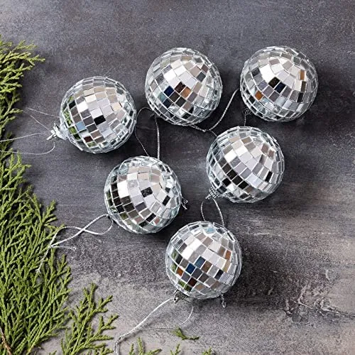 The Decor Affair (Pack of 6 Balls, 3 Inch Size) Reflective Elegance: The Ultimate Hanging Mirror Ball for a Stunning Home Decoration.