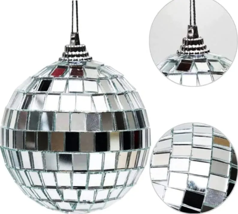 The Decor Affair (Pack of 6 Balls, 3 Inch Size) Reflective Elegance: The Ultimate Hanging Mirror Ball for a Stunning Home Decoration.