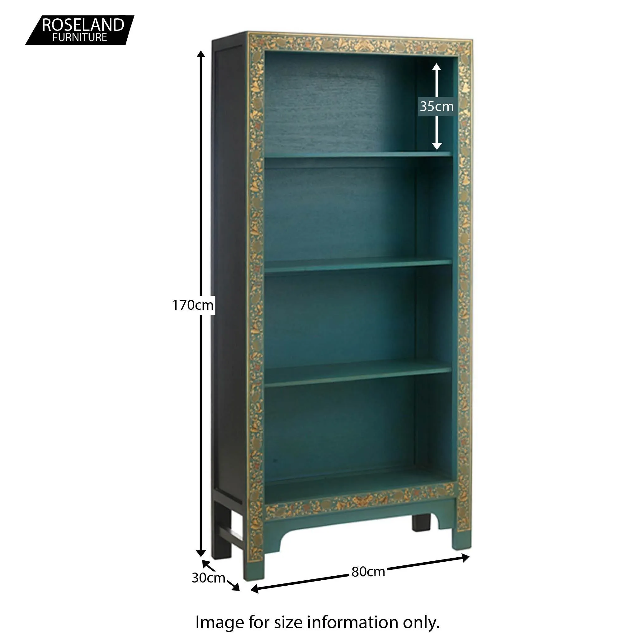 The Nine Schools Oriental Large Blue Bookcase