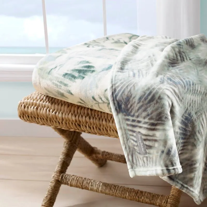 Tommy Bahama Tiki Bay Silver Blue Throw