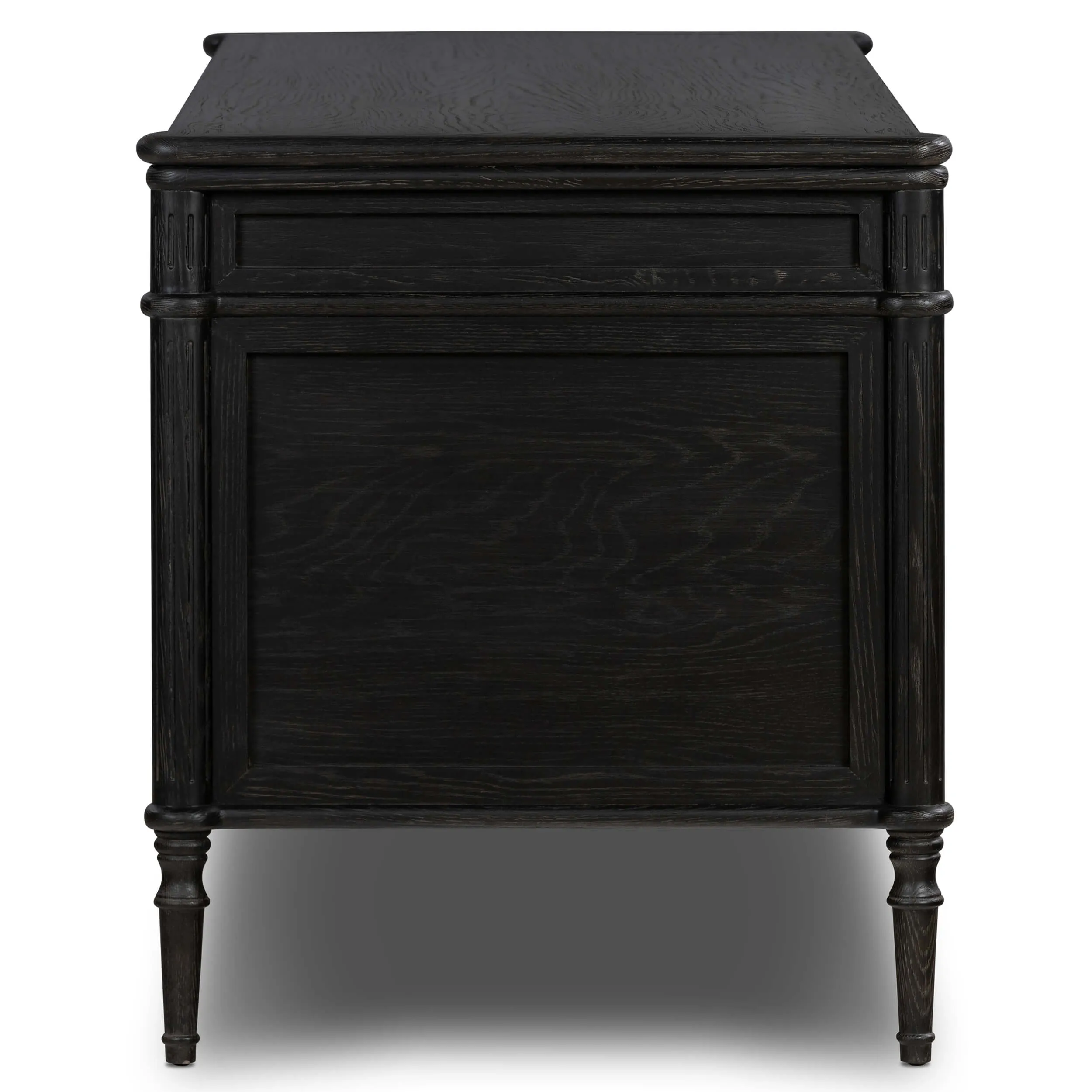 Toulouse Executive Desk, Distresssed Black
