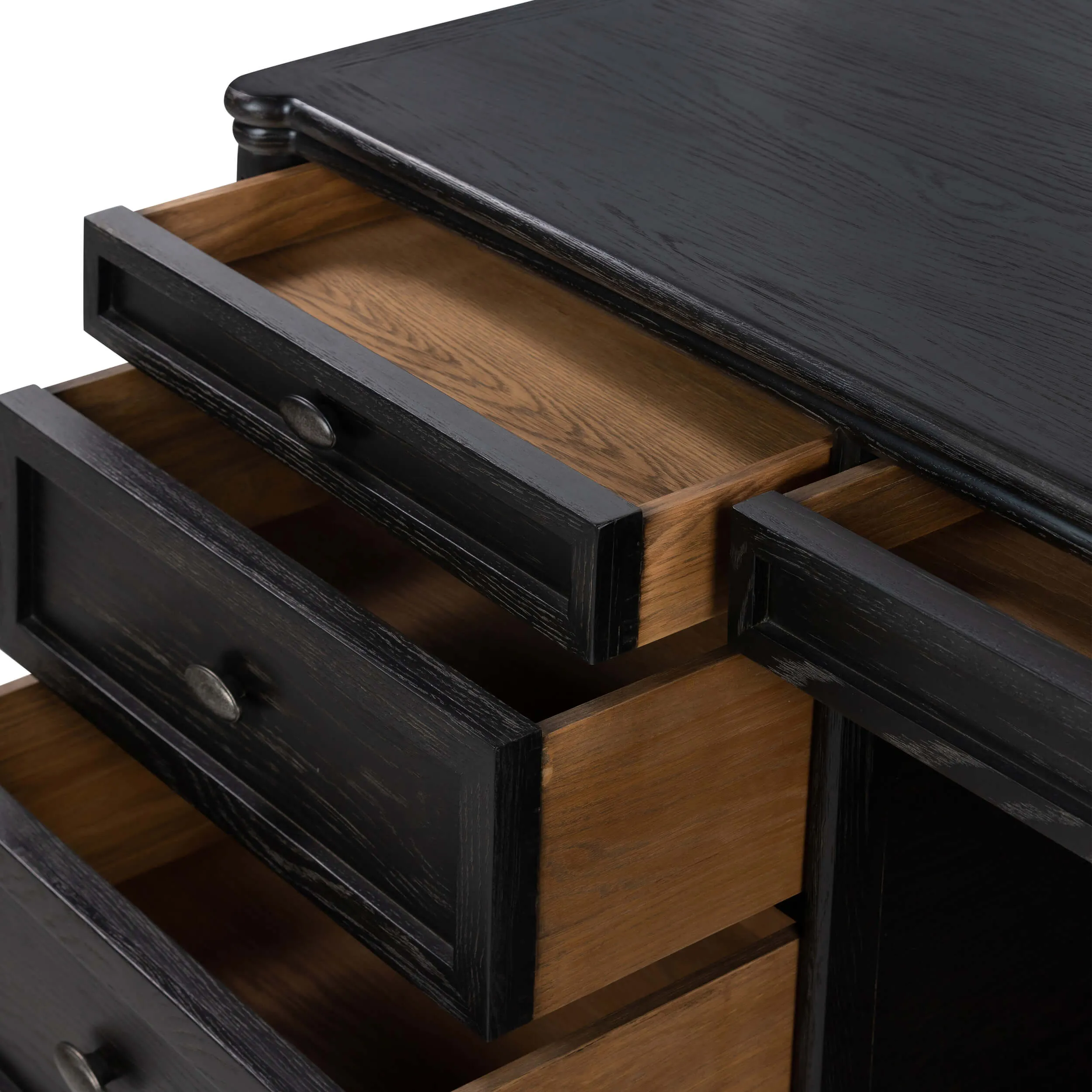 Toulouse Executive Desk, Distresssed Black
