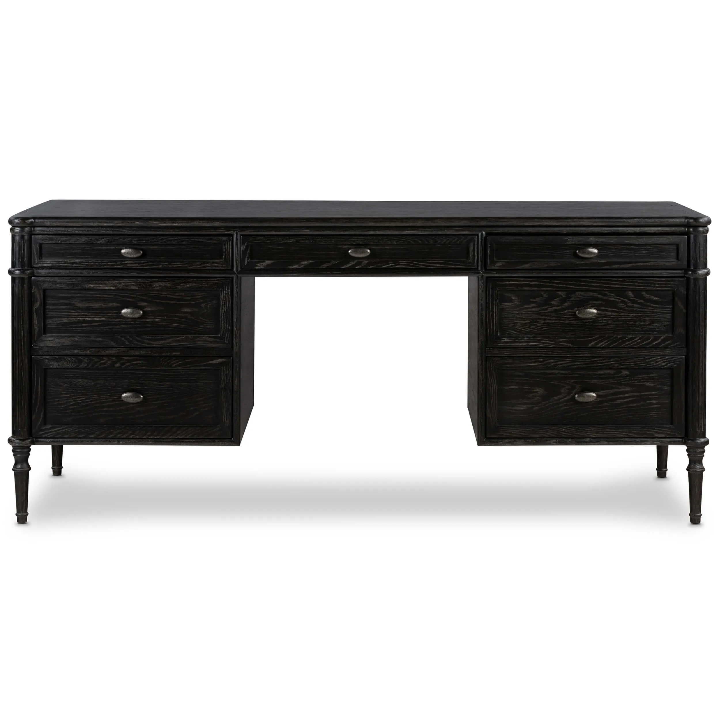 Toulouse Executive Desk, Distresssed Black