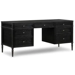 Toulouse Executive Desk, Distresssed Black