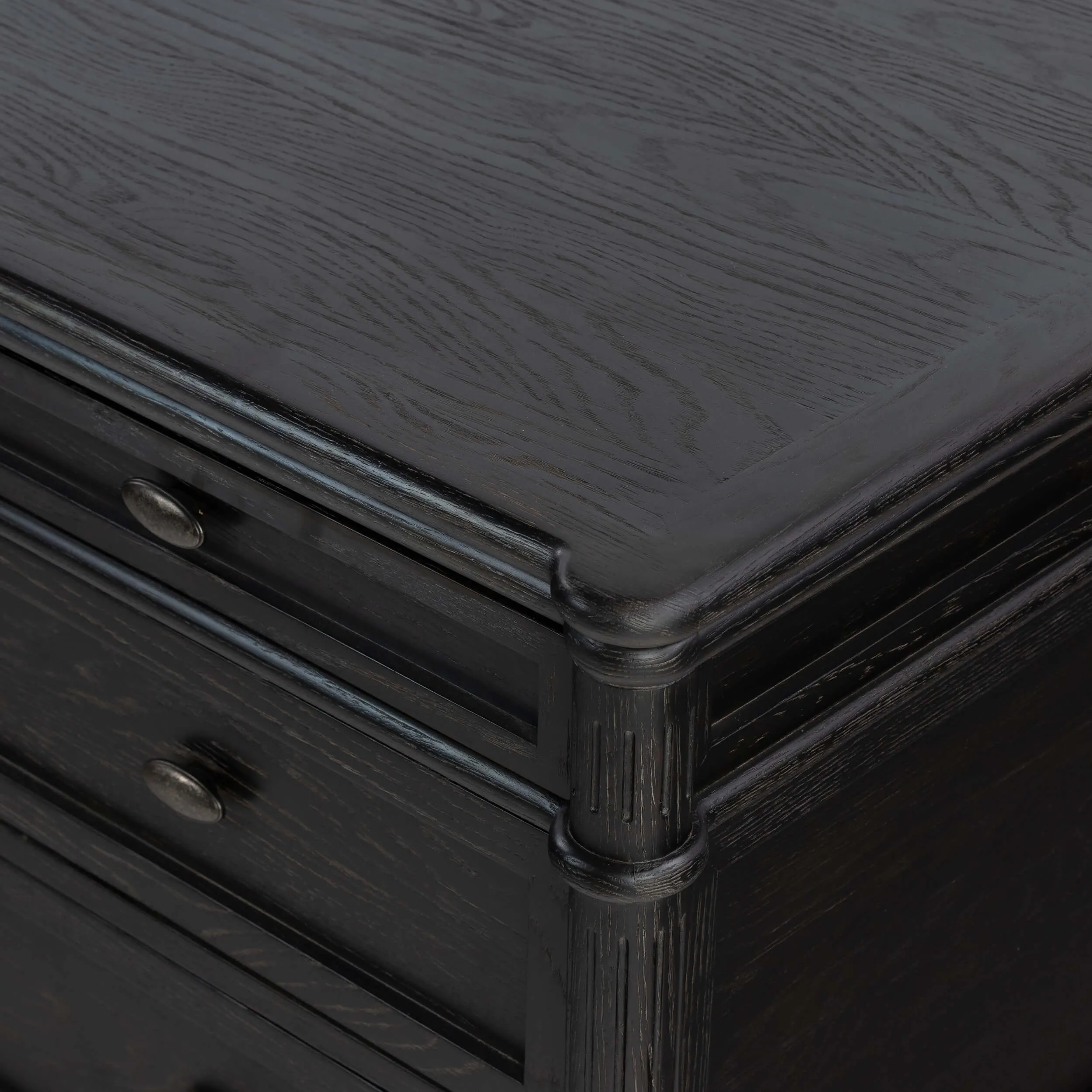 Toulouse Executive Desk, Distresssed Black