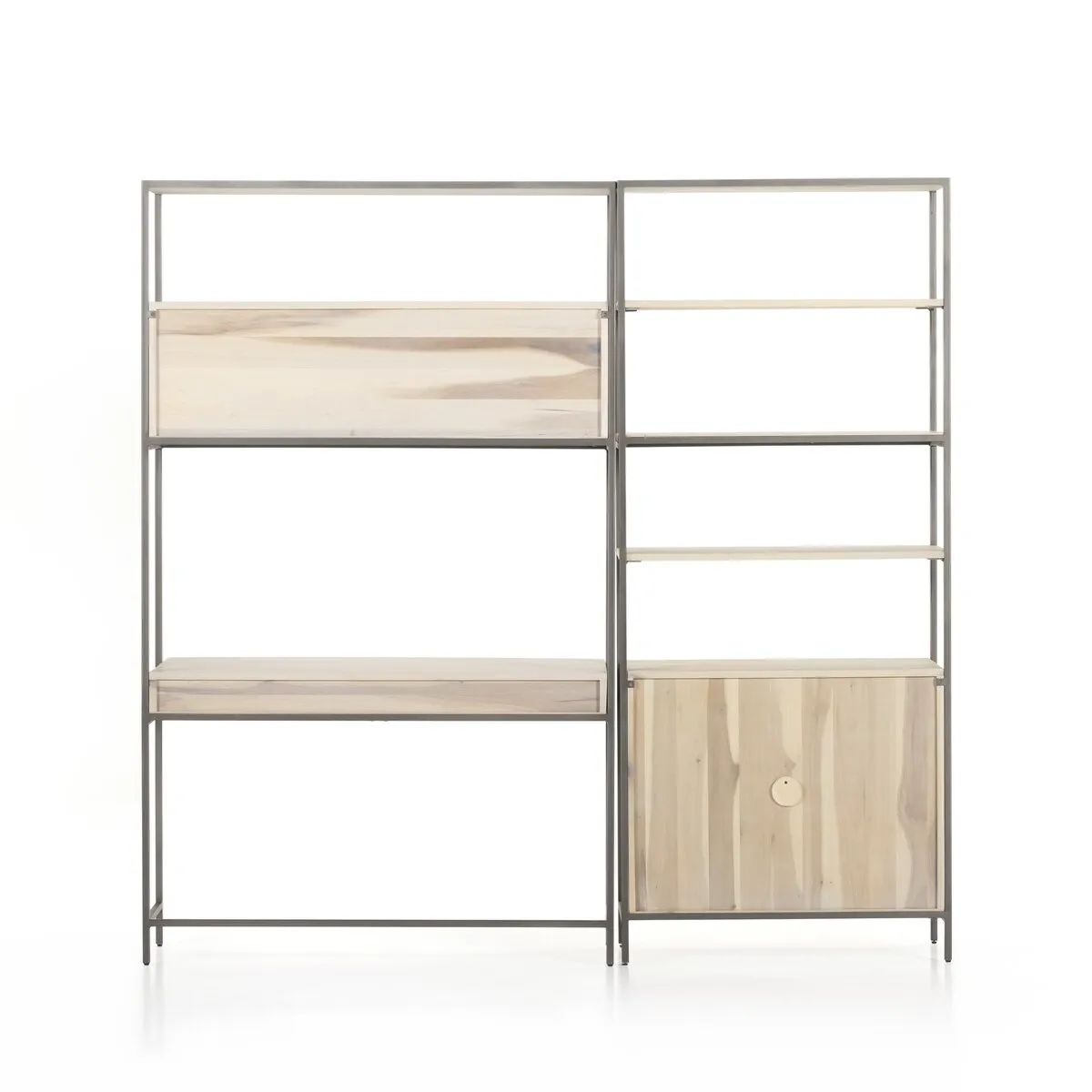 Trey Modular Wall Desk W/ 1 Bookcase