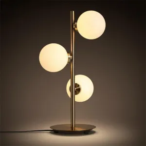 Triple Glass Globe LED Table Lamp