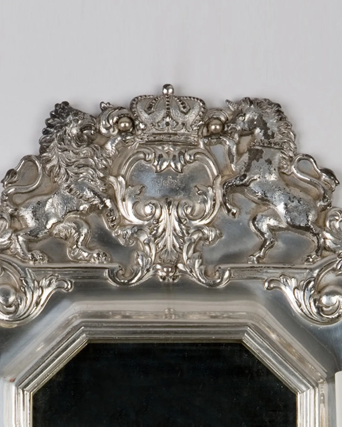 Two Arm Sheffield Mirrorback Sconces in Silverplate