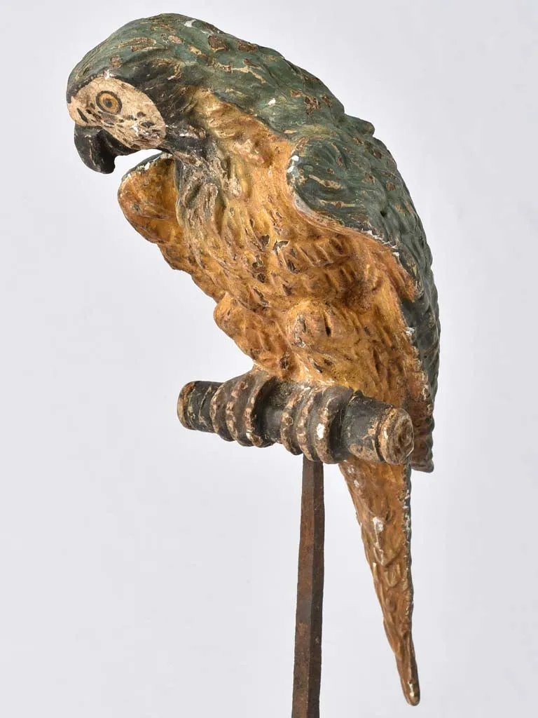 Two mounted parakeet sculptures 23¾"