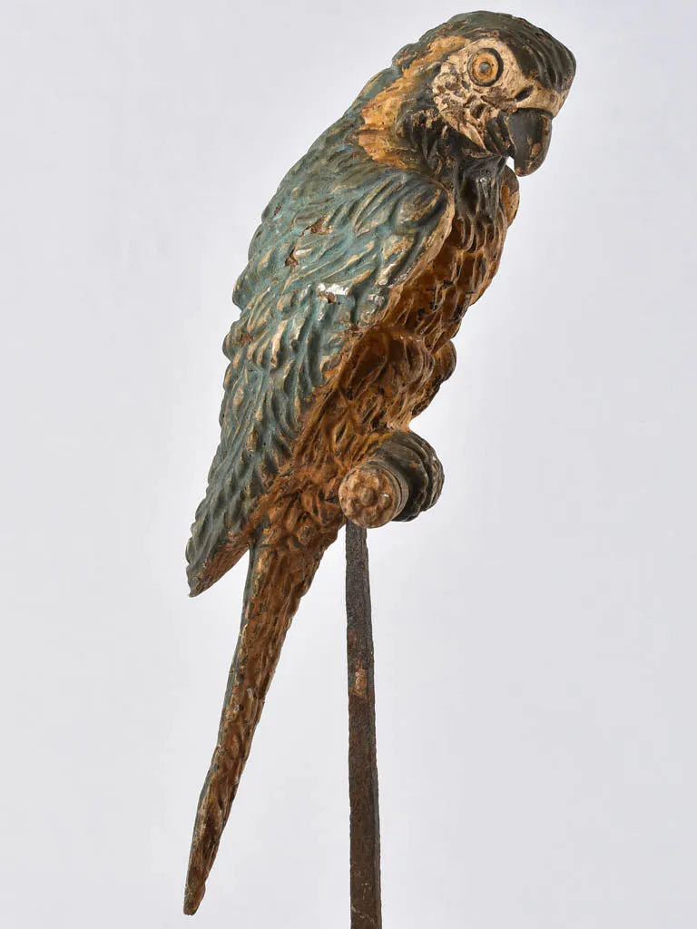 Two mounted parakeet sculptures 23¾"
