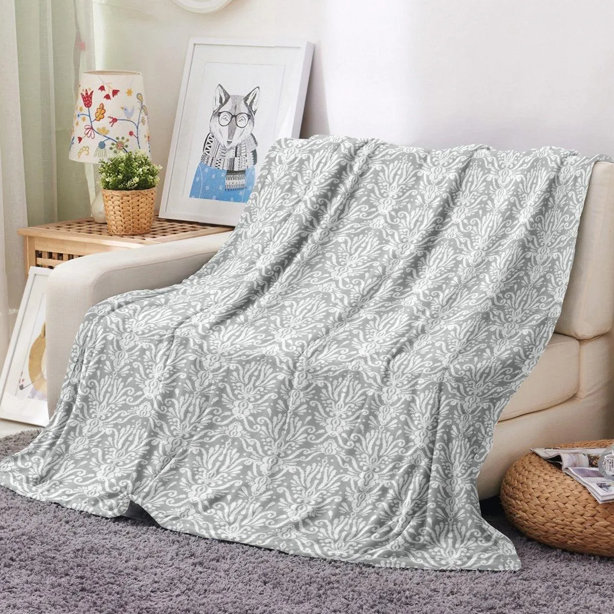 Ultra Soft Oversized Plush Core Throw Blanket - Stylish Home Décor for Bed or Couch