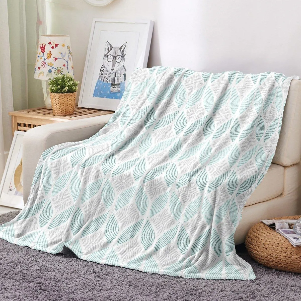 Ultra Soft Oversized Plush Core Throw Blanket - Stylish Home Décor for Bed or Couch