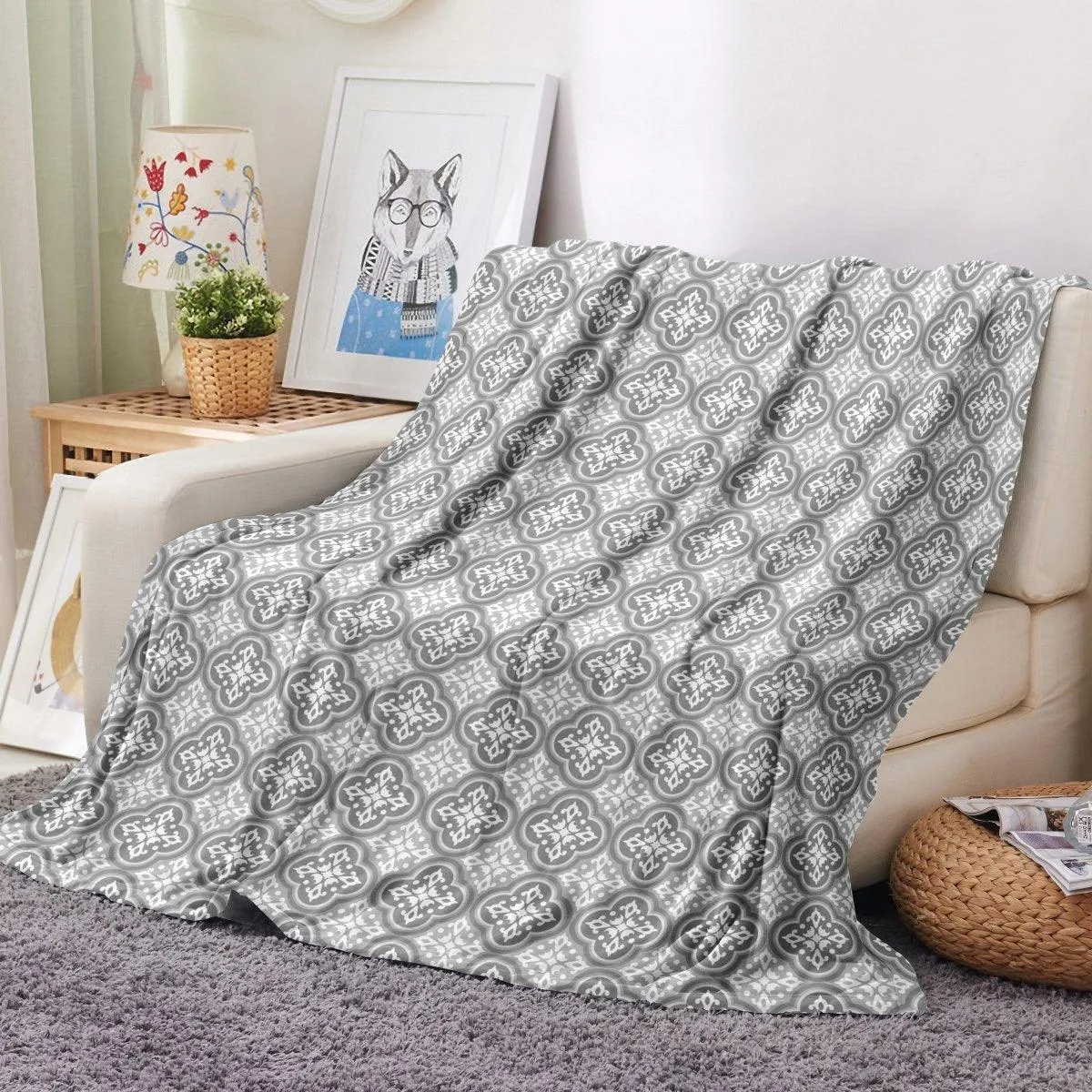 Ultra Soft Oversized Plush Core Throw Blanket - Stylish Home Décor for Bed or Couch