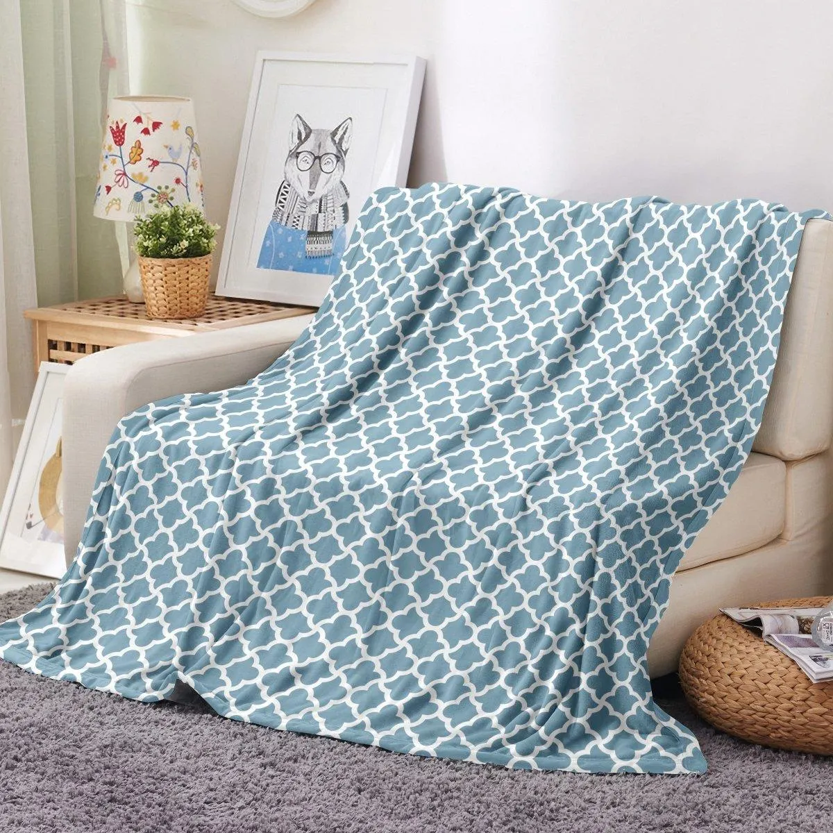 Ultra Soft Oversized Plush Core Throw Blanket - Stylish Home Décor for Bed or Couch
