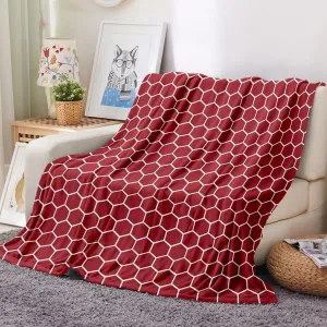 Ultra Soft Oversized Plush Honeycomb Throw Blanket - Stylish Home Décor for Bed or Couch