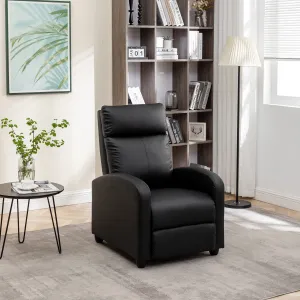 USHA SHRIRAM PU Recliner Sofa | Manual Recliner | Extra Comfortable | Recliner Sofa 1 Seater | Recliner Chair | Single Seater Sofa Chair | Rocking Recliner Chair | Relaxing Sofa Chair | Black