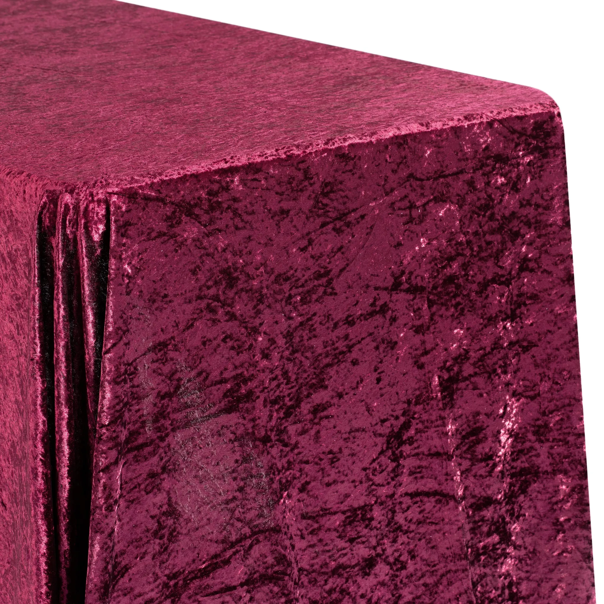 Velvet 90"x132" Rectangular Tablecloth - Burgundy