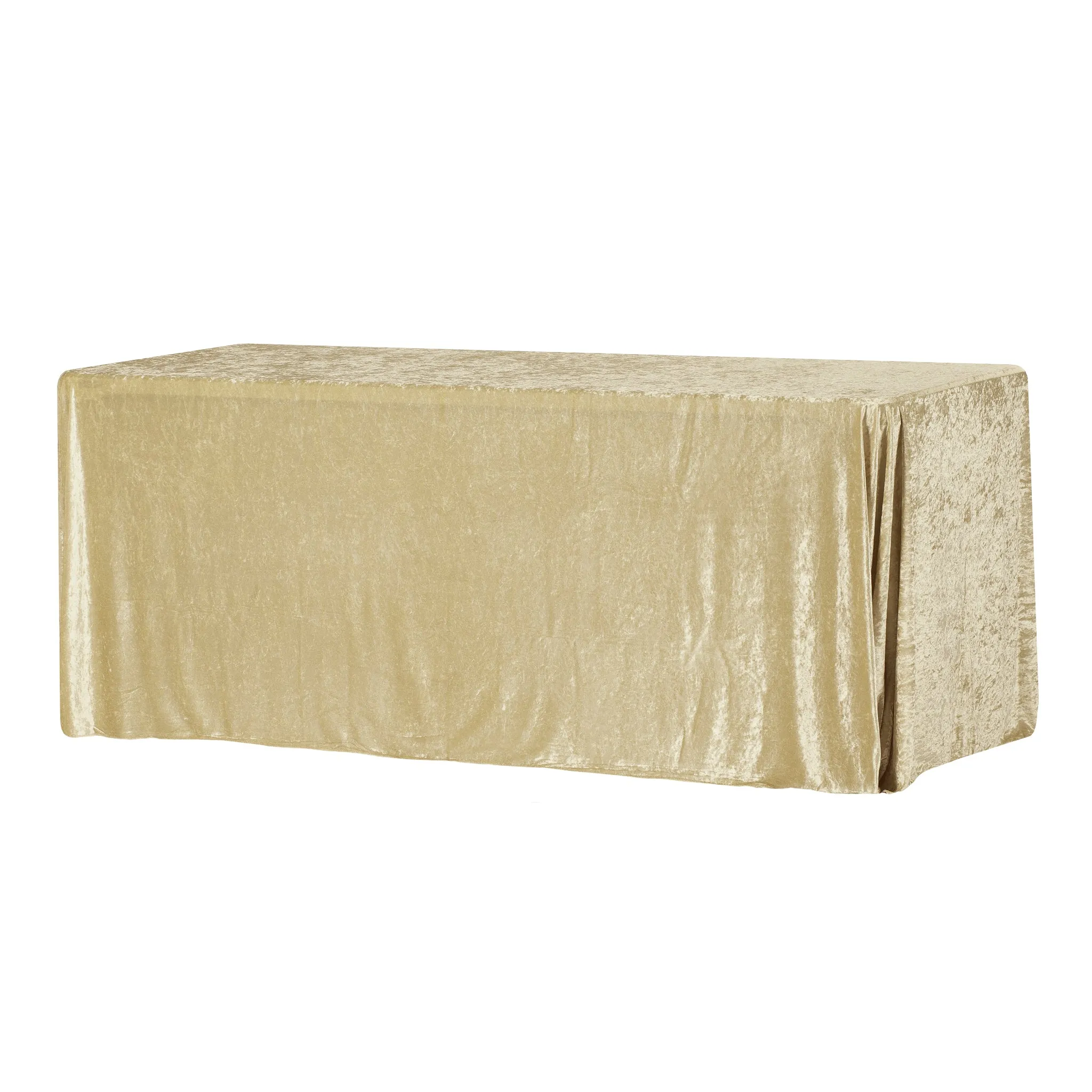 Velvet 90"x132" Rectangular Tablecloth - Champagne