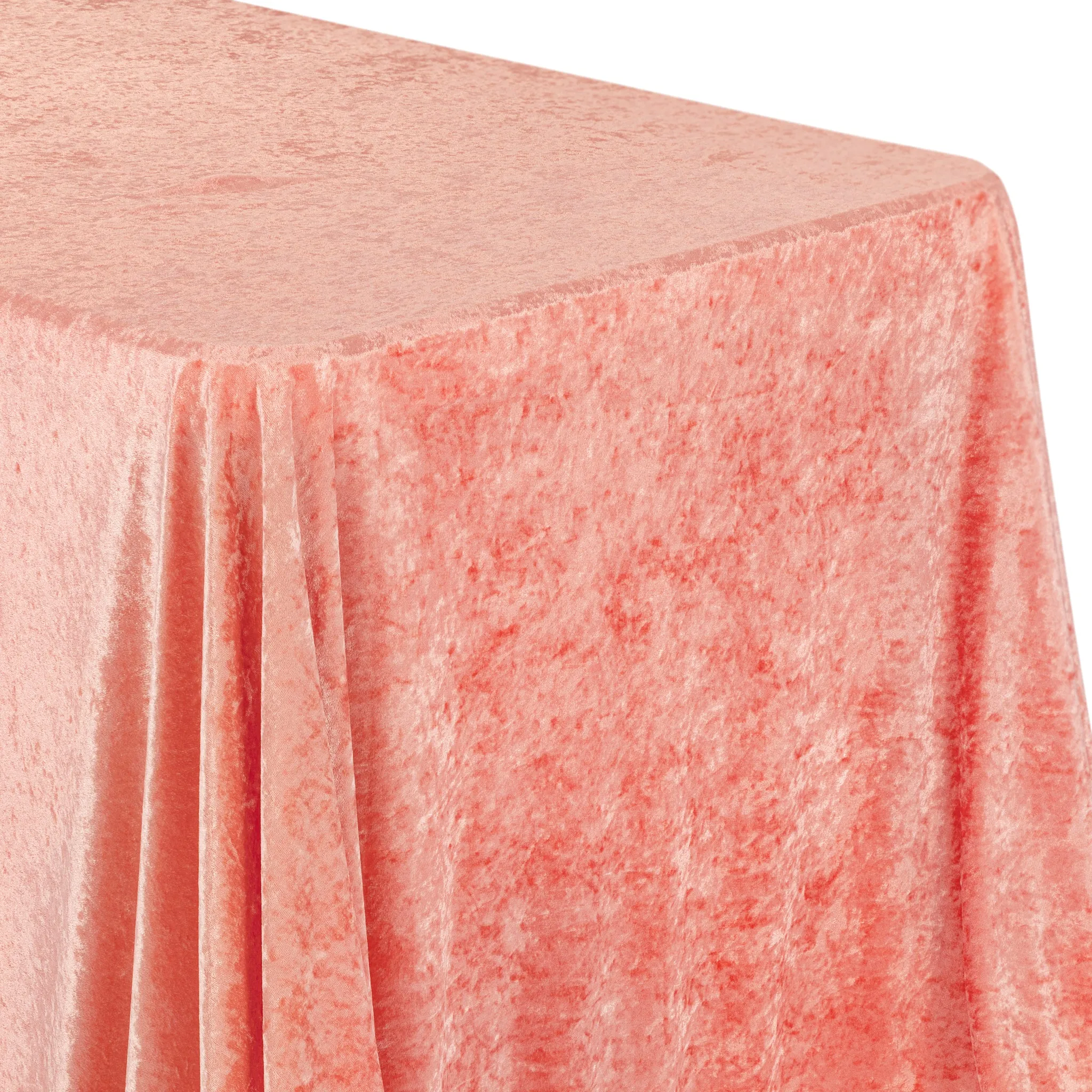 Velvet 90"x132" Rectangular Tablecloth - Coral