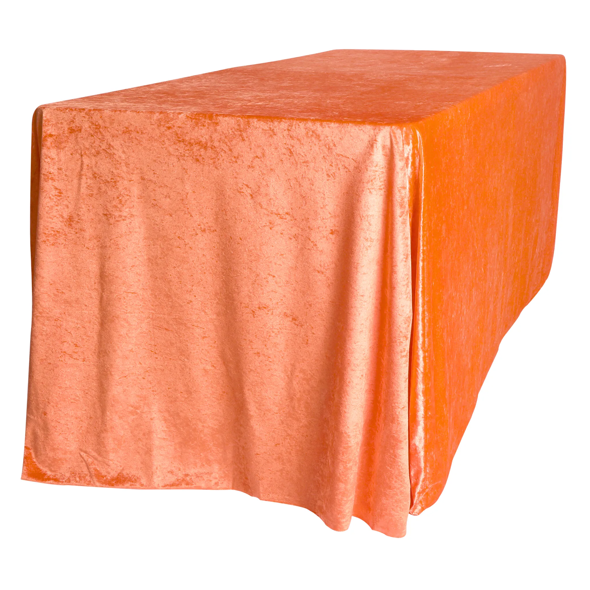 Velvet 90"x132" Rectangular Tablecloth - Orange
