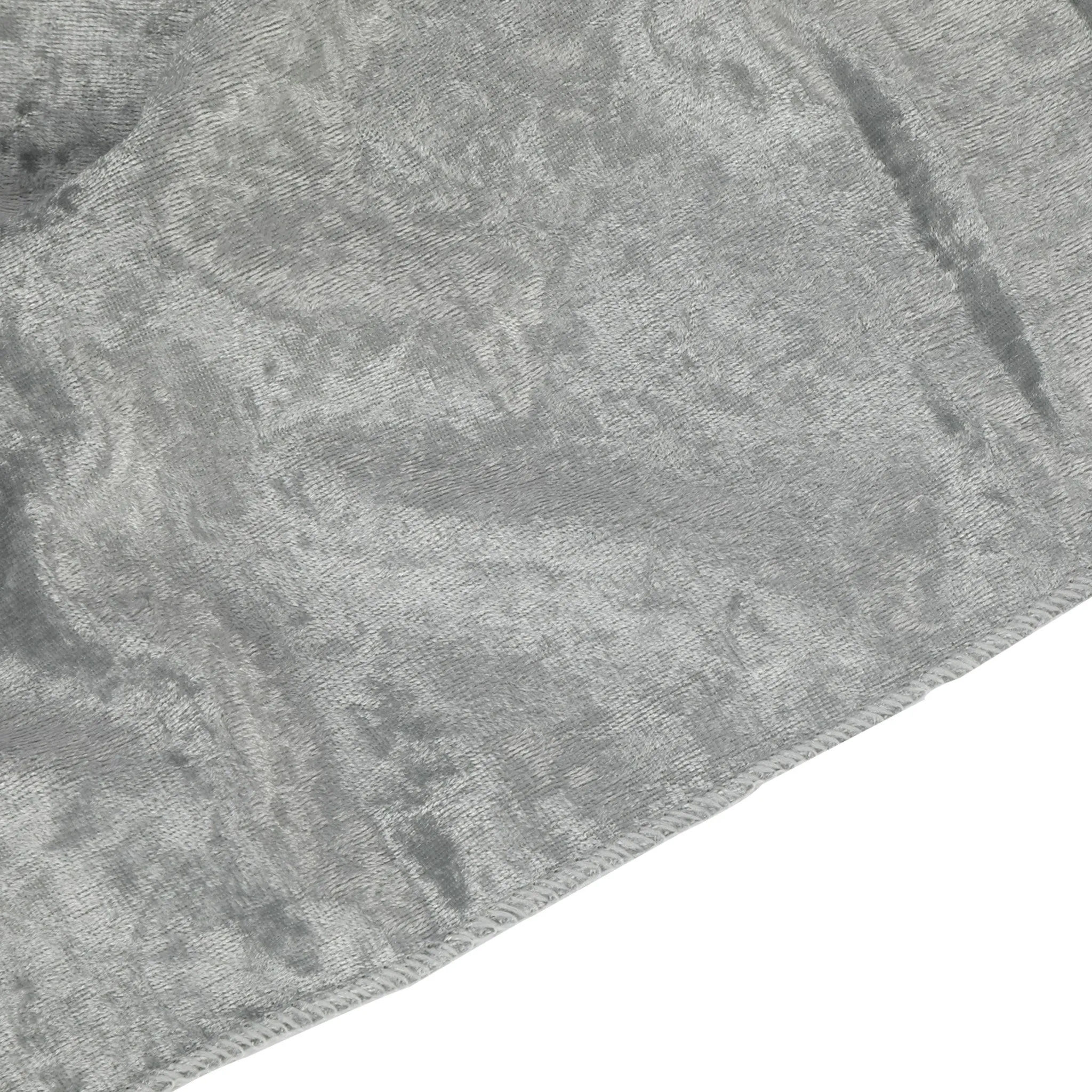 Velvet 90"x132" Rectangular Tablecloth - Silver