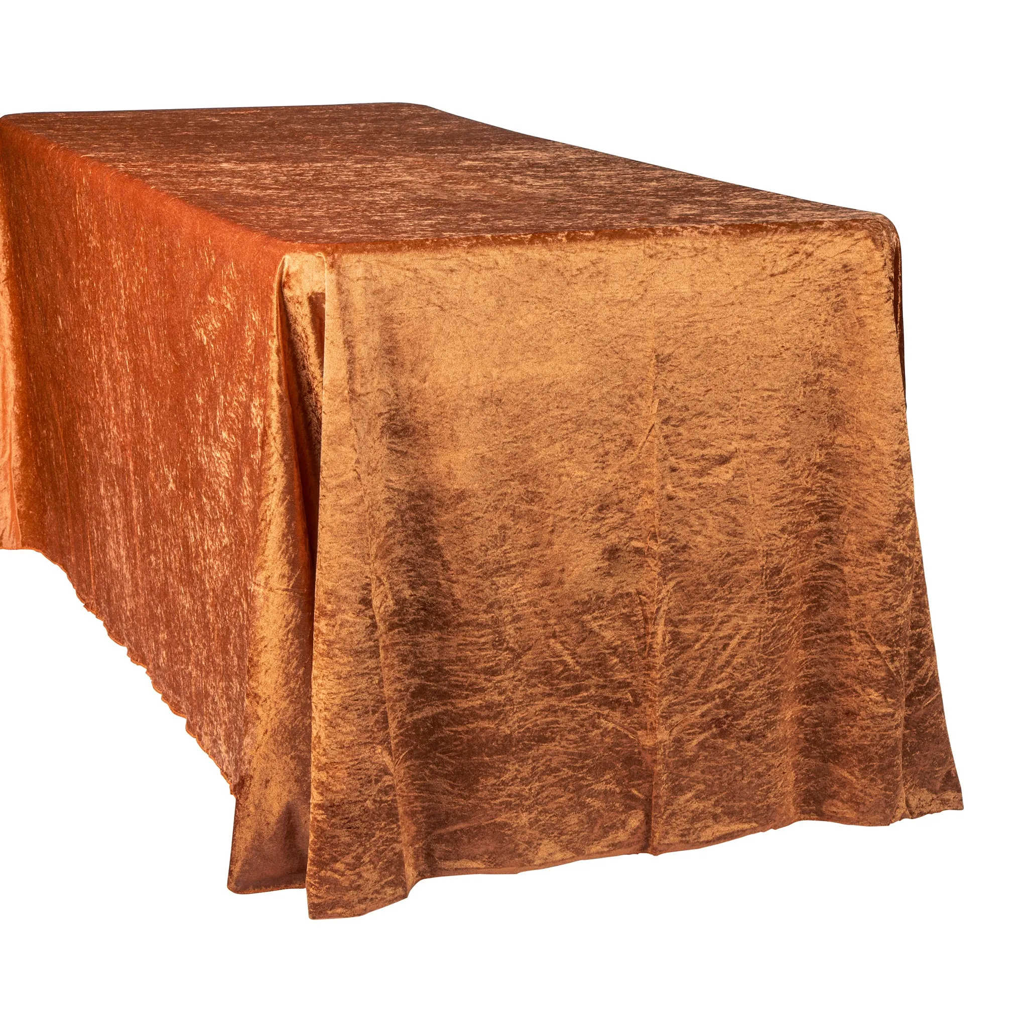 Velvet 90"x132" Rectangular Tablecloth - Terracotta