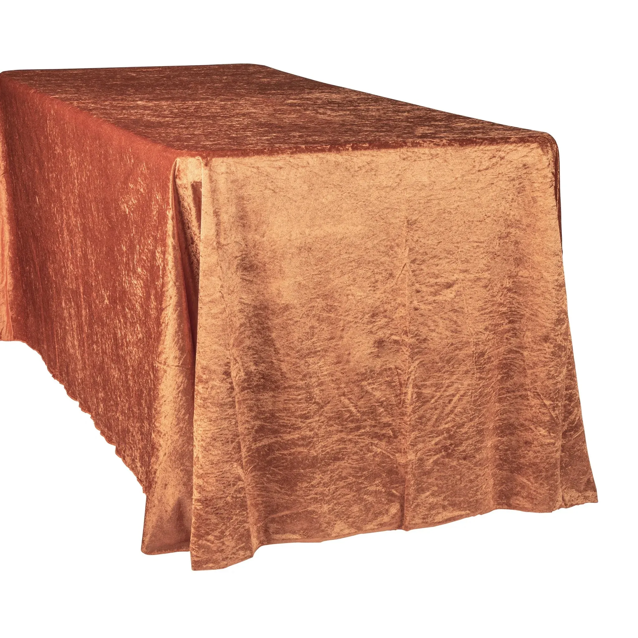 Velvet 90"x132" Rectangular Tablecloth - Terracotta