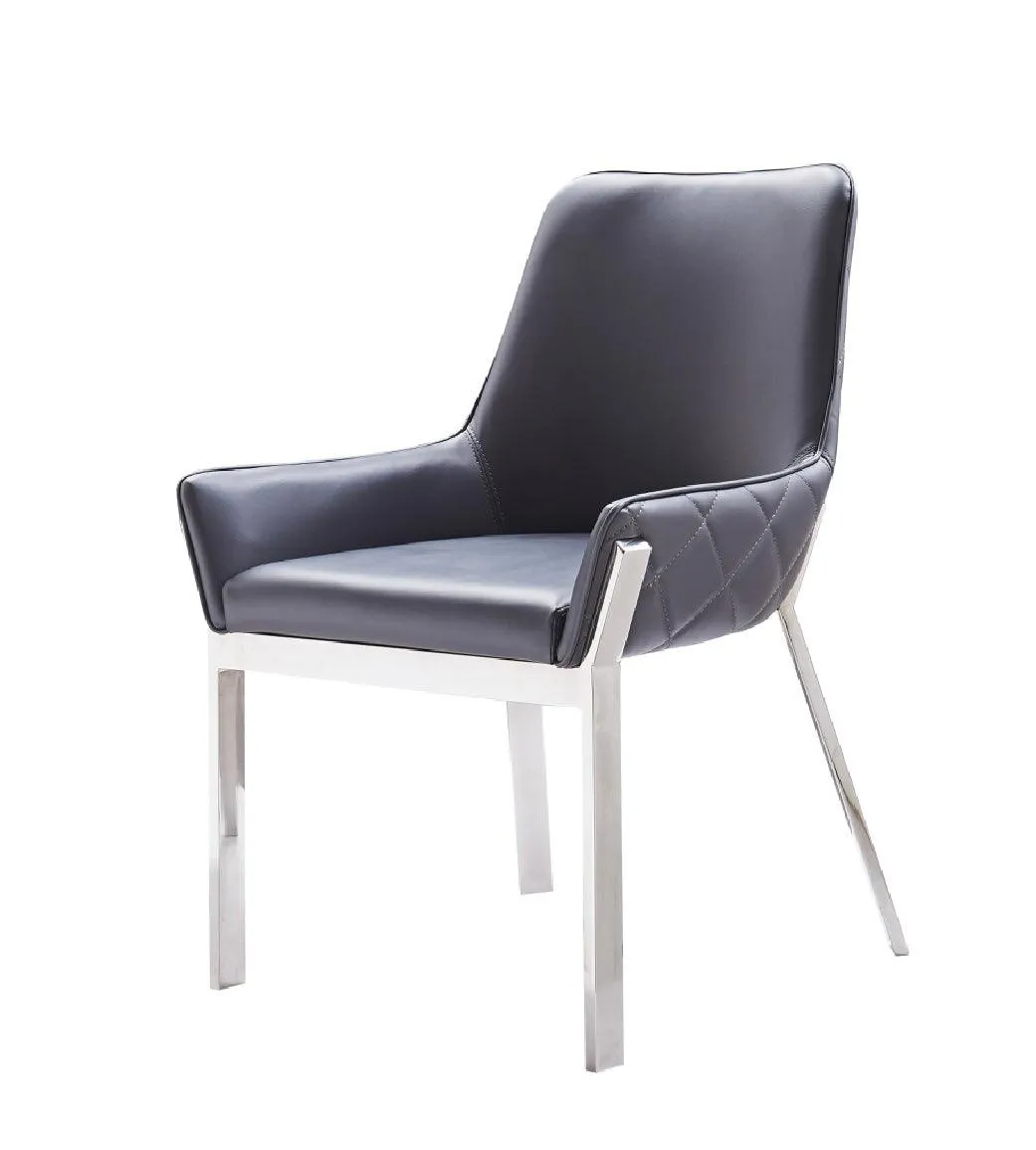 Venice Dining Chair in Dark Grey (Set of 2)