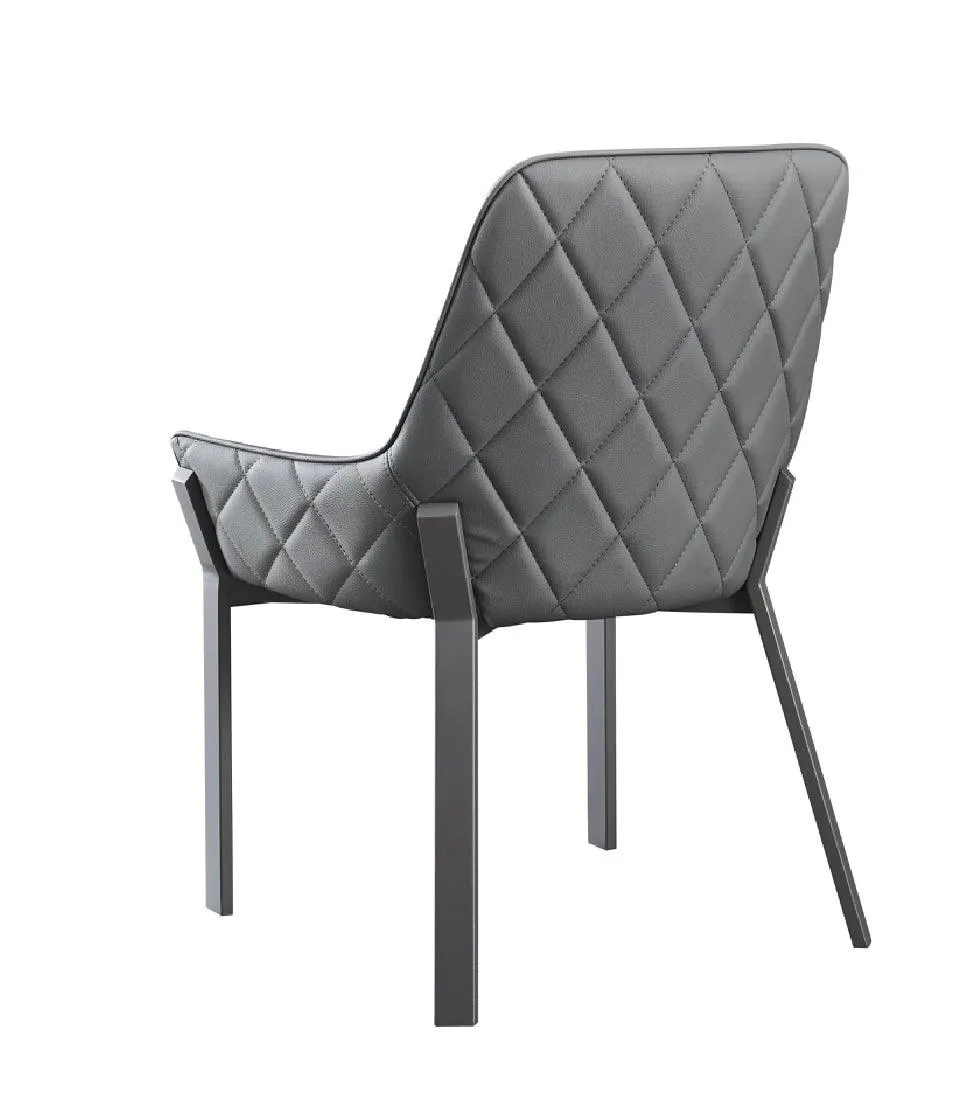 Venice Dining Chair in Dark Grey (Set of 2)