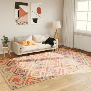 vidaXL Multicolour Washable Rug – 190x300 cm | Anti-Slip, Soft Velvet, Noise Absorbing, Machine Washable