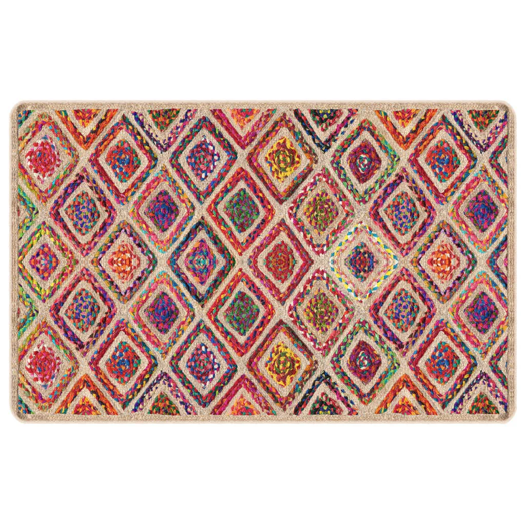 vidaXL Multicolour Washable Rug – 190x300 cm | Anti-Slip, Soft Velvet, Noise Absorbing, Machine Washable