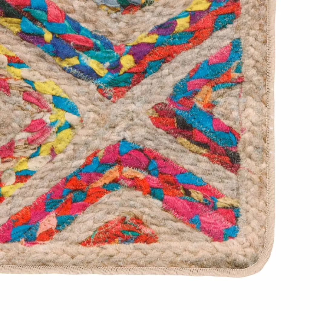 vidaXL Multicolour Washable Rug – 190x300 cm | Anti-Slip, Soft Velvet, Noise Absorbing, Machine Washable