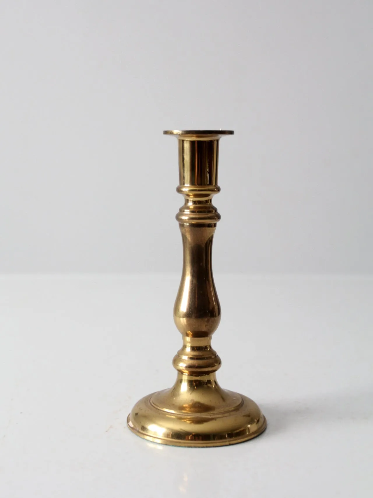 vintage brass adjustable candle holder