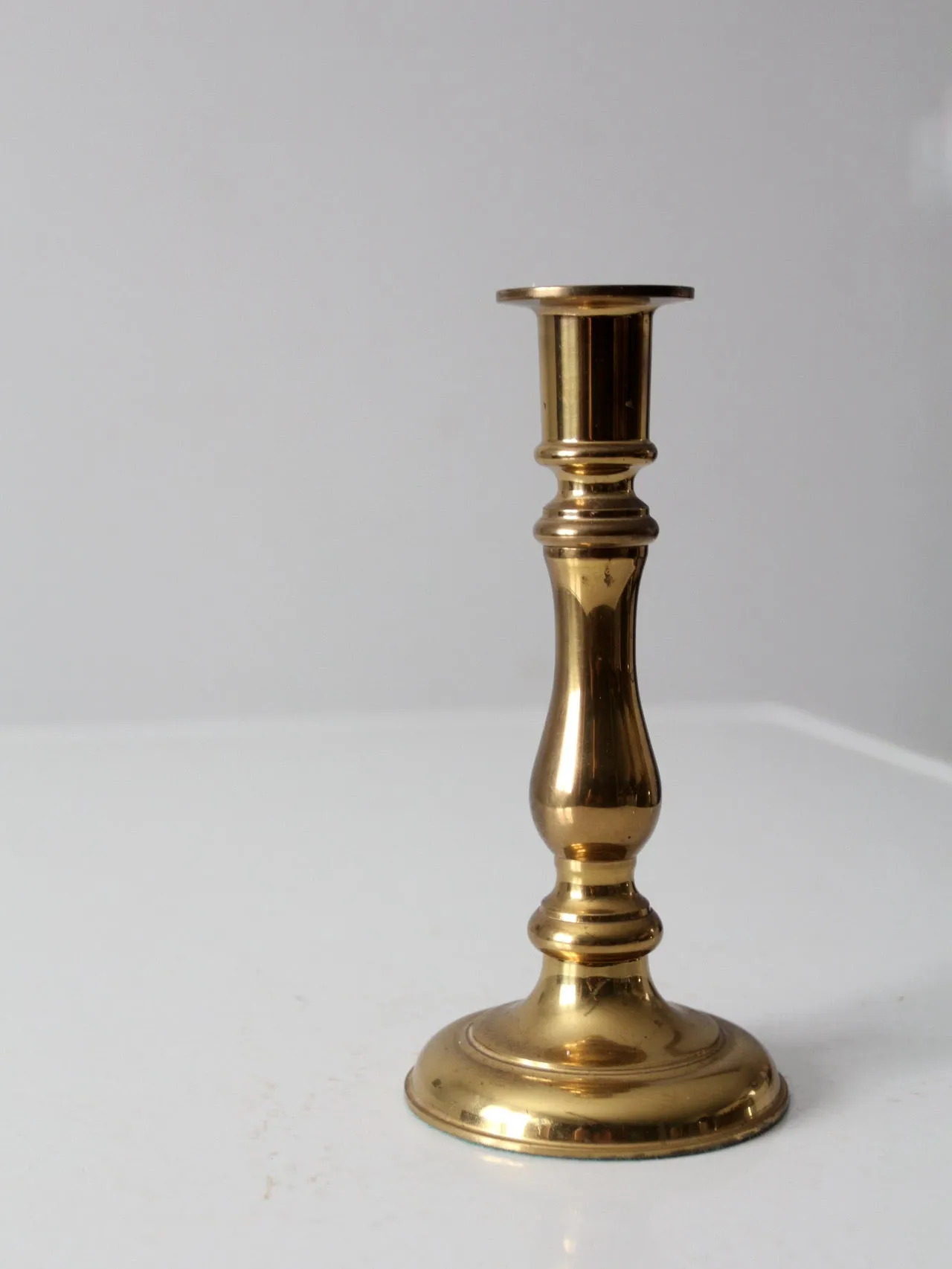vintage brass adjustable candle holder