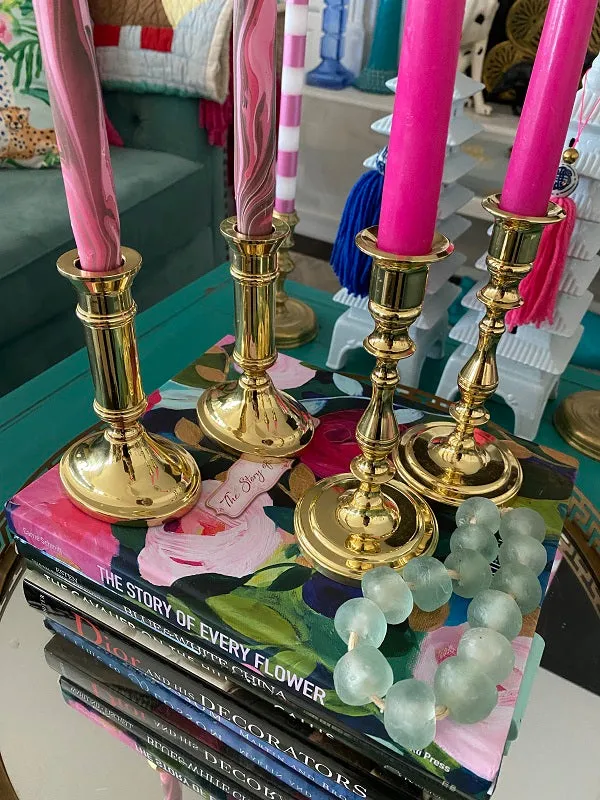 Vintage Brass Candleholders, Baldwin, 2 Pairs EACH SOLD SEPARATELY