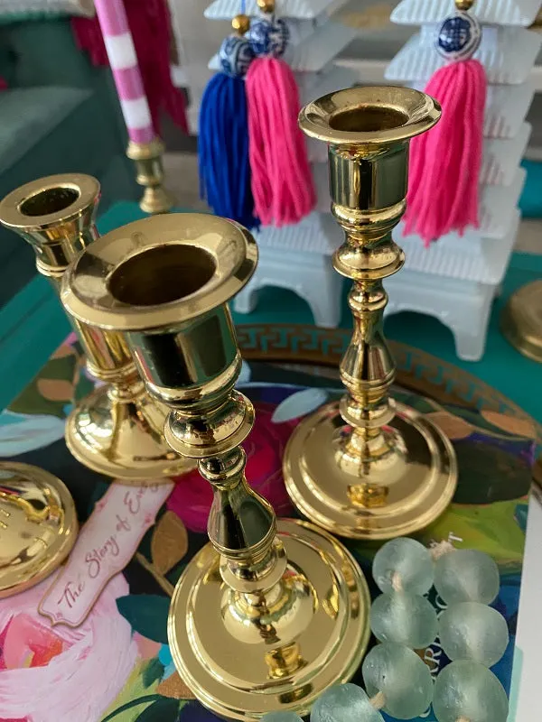 Vintage Brass Candleholders, Baldwin, 2 Pairs EACH SOLD SEPARATELY